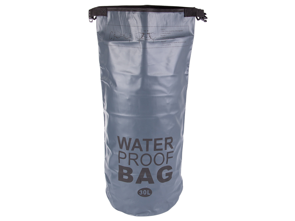 Ūdensnecaurlaidīgs maiss / mugursoma 30L, pelēks