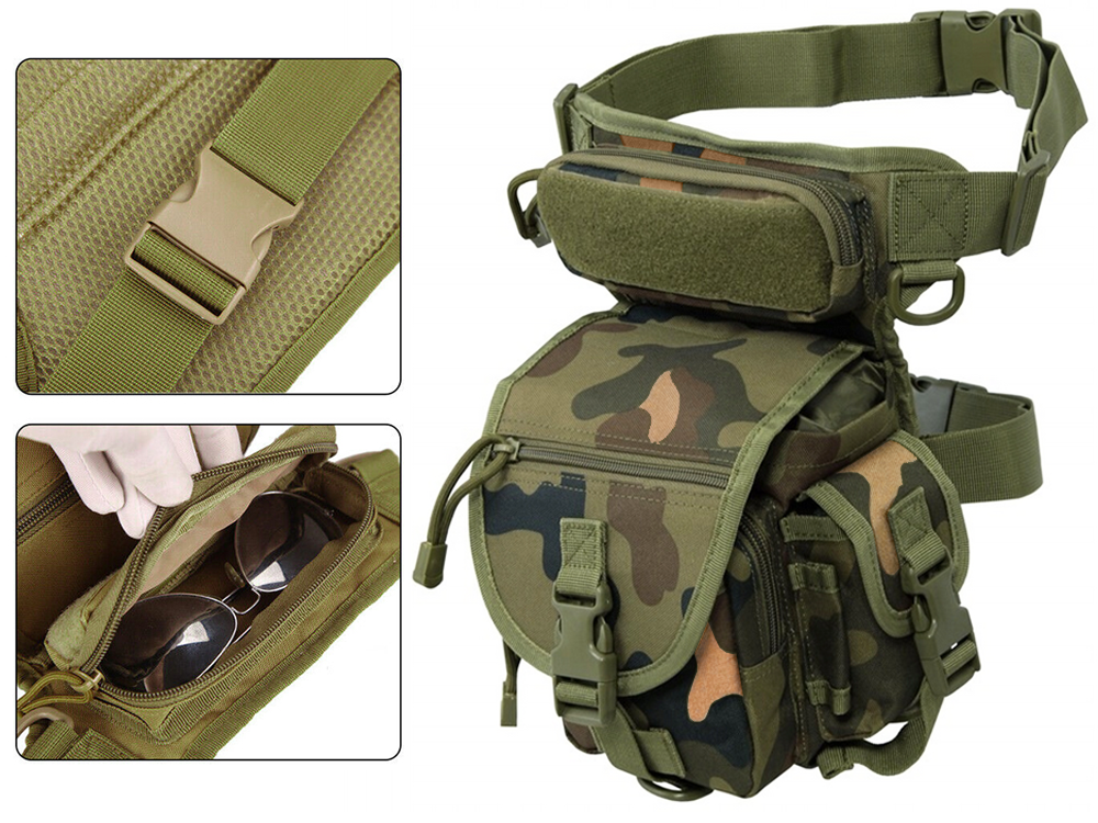 Taktiskā kājas soma / jostas soma, militāra, ūdensizturīga