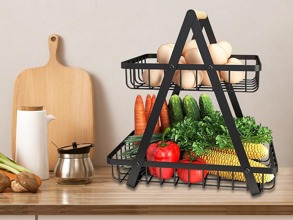Virtuves Organaizers Plaukts Divu Līmeņu Augļu Grozs | Two-Level Fruit Basket
