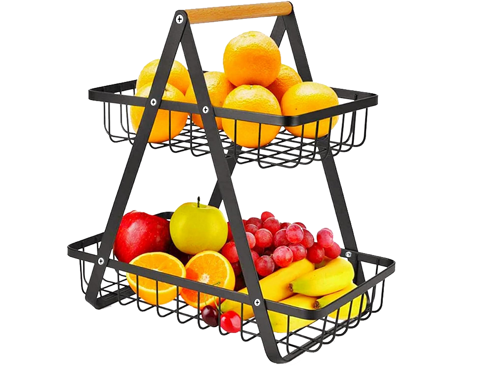 Virtuves Organaizers Plaukts Divu Līmeņu Augļu Grozs | Two-Level Fruit Basket