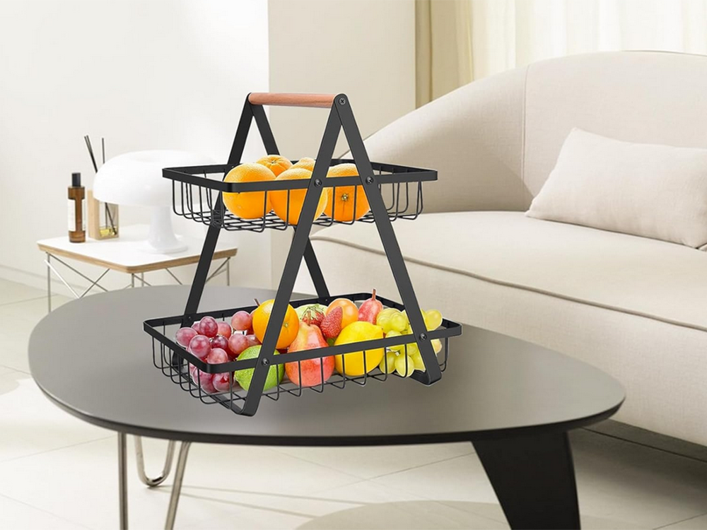 Virtuves Organaizers Plaukts Divu Līmeņu Augļu Grozs | Two-Level Fruit Basket