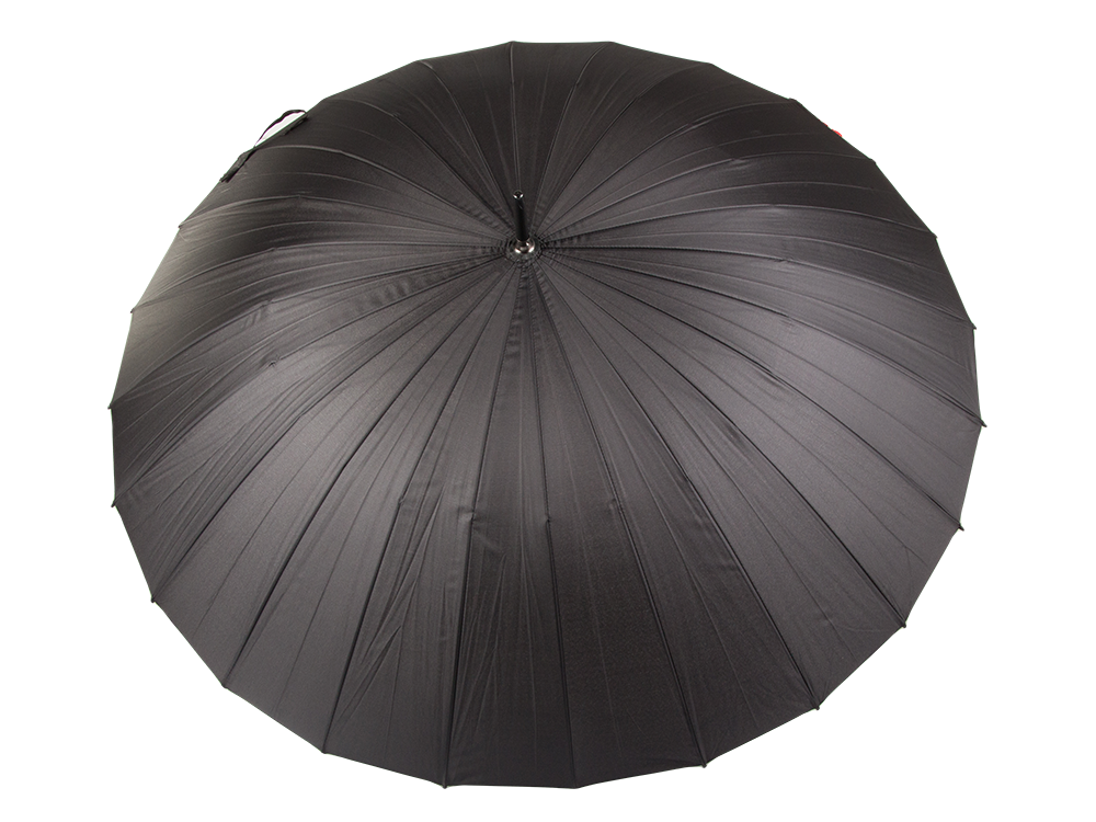 Liels lietussargs XXL ar 24 spieķiem, 105 cm, melns