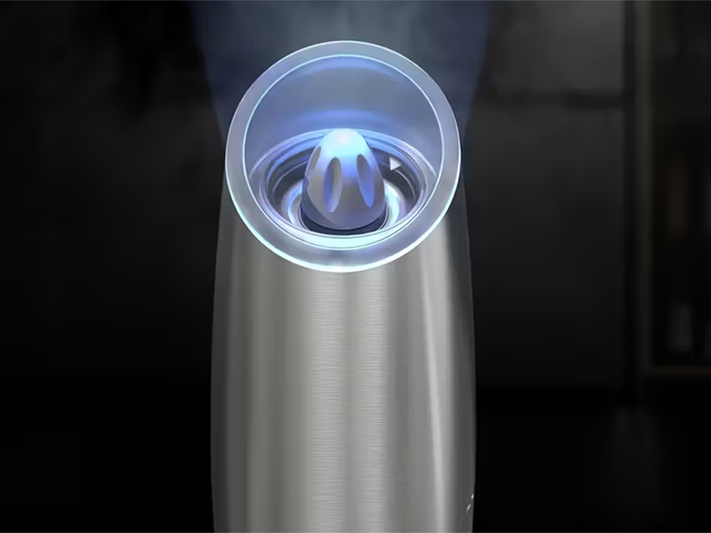 Elektriskās gravitācijas dzirnaviņas pipariem un sālim ar LED