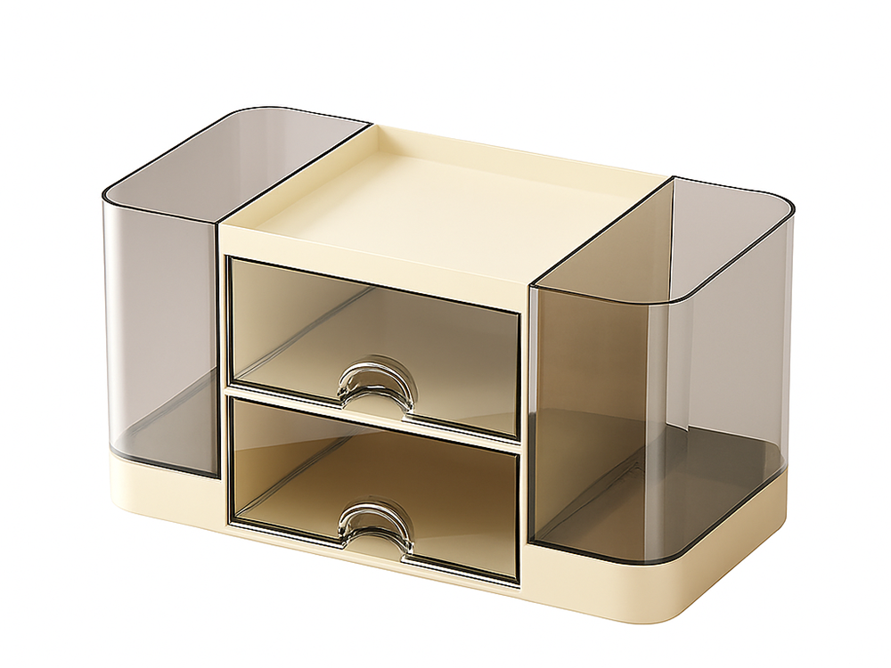 Galda organizators ar atvilktnēm un nodalījumiem, 19.5x10x10 cm