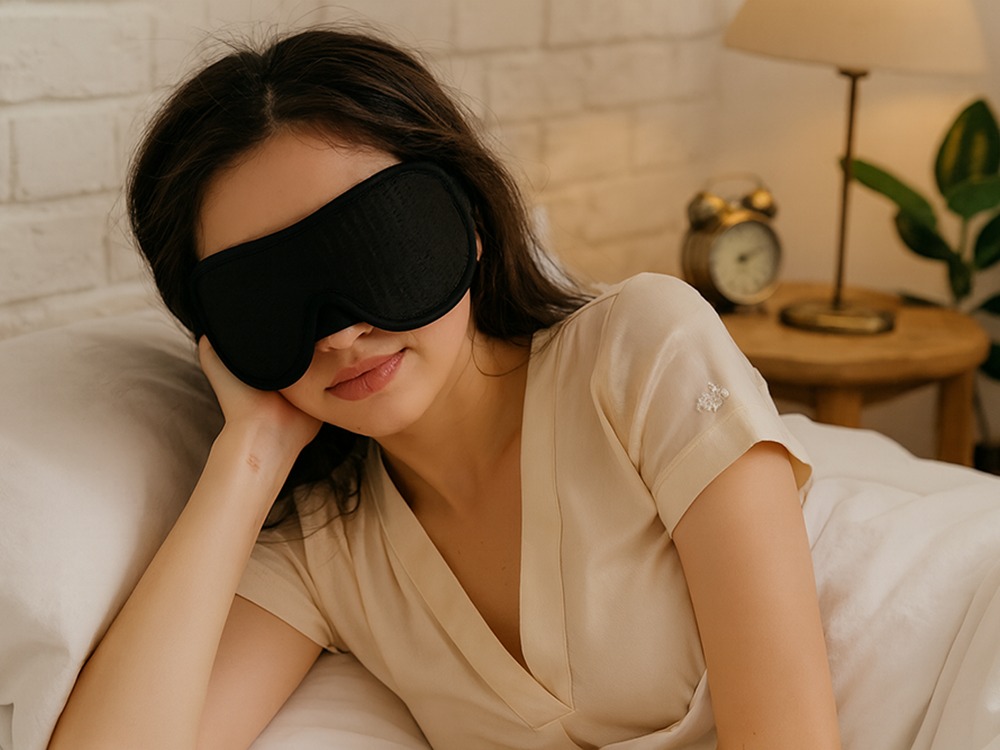 Miega maska 3D aptumšojoša acu maska dziļam miegam un pilnīgai atpūtai