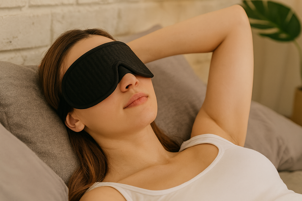 Miega maska 3D aptumšojoša acu maska dziļam miegam un pilnīgai atpūtai