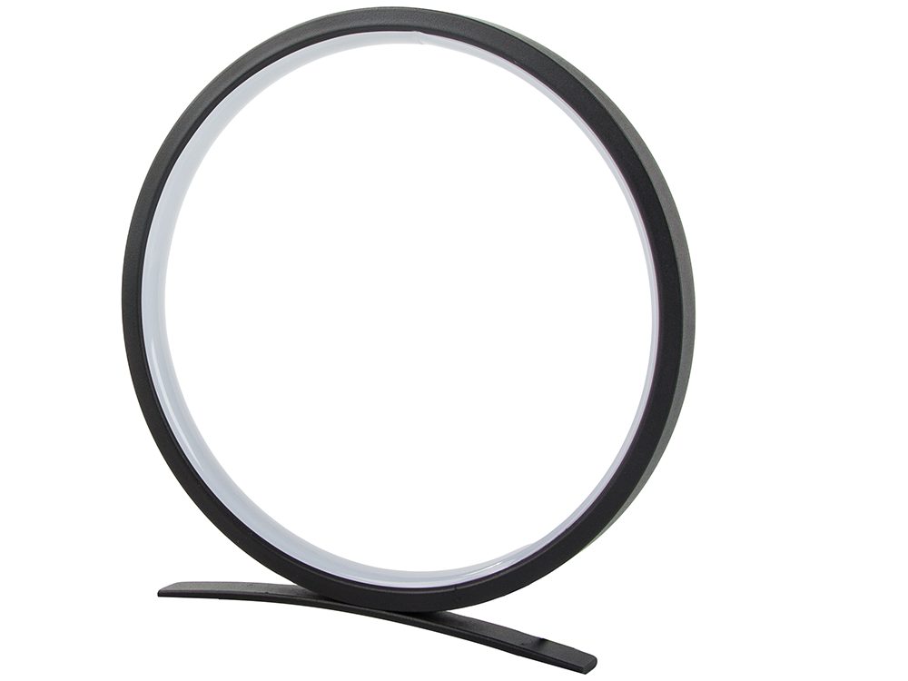 Galda nakts lampa - gredzens, LED, regulējama gaisma, melna
