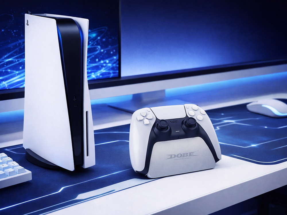 PS5 DualSense kontroliera statīvs un turētājs, balts