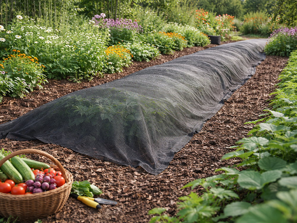 Biezs melns agroplēves segums pret nezālēm 50g/m² 1x20m