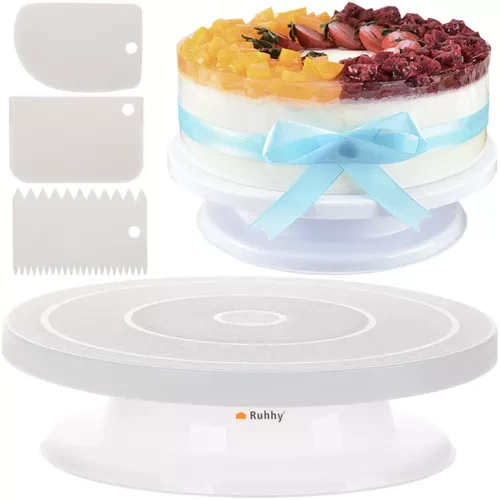 Rotējošs Plastmasas Statīvs Paliktnis ar Konditorejas Lāpstiņām Tortes Kūku Dekorēšanai Pagatavošanai |...