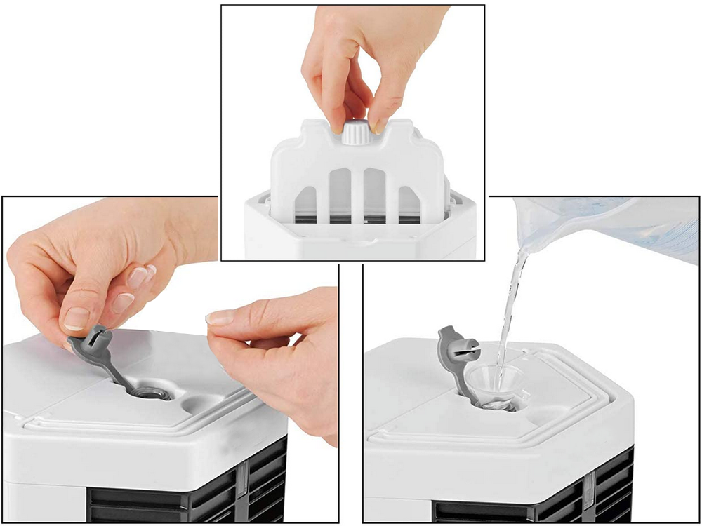 Portatīvais Mini Gaisa Kondicionieris Gaisa Dzesētājs Mitrinātājs 2in1 | Portable Air Conditioner Humidifier