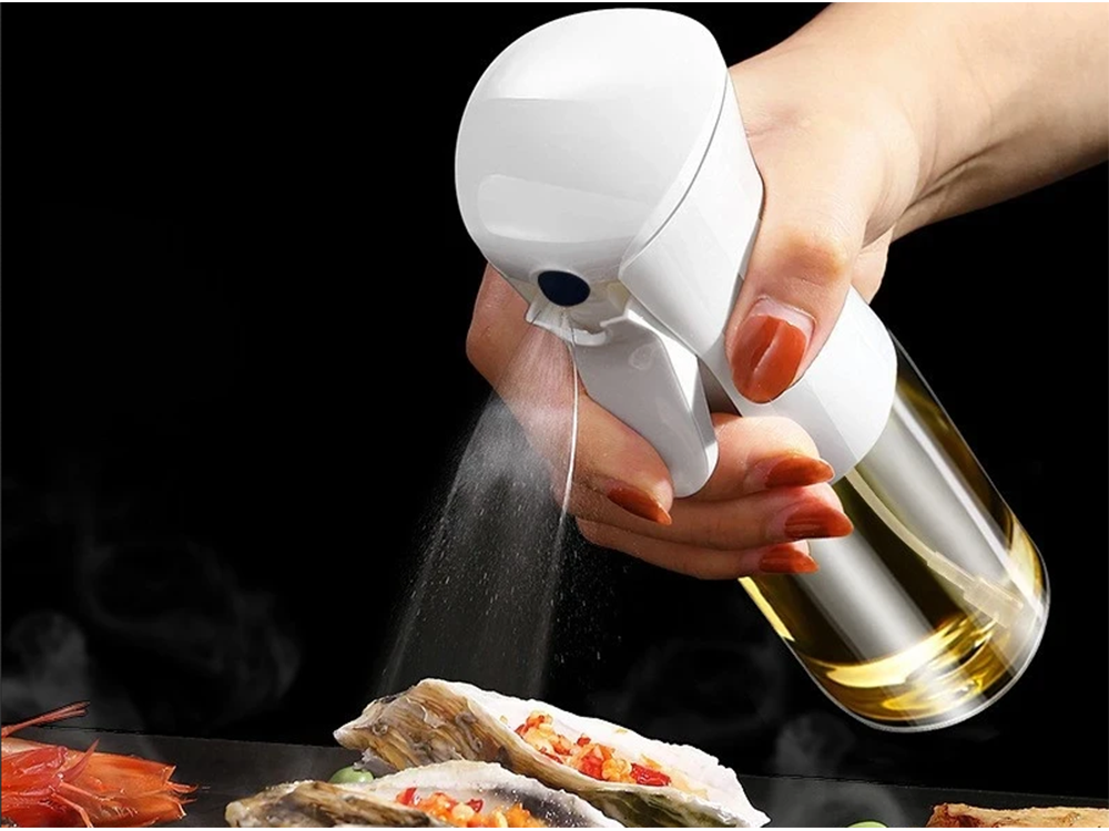 Stikla eļļas un etiķa izsmidzinātājs, 200 ml, Balts