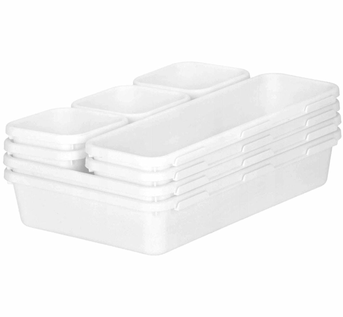 Modulārs atvilktņu organizators AG641C, 8 gab., balts