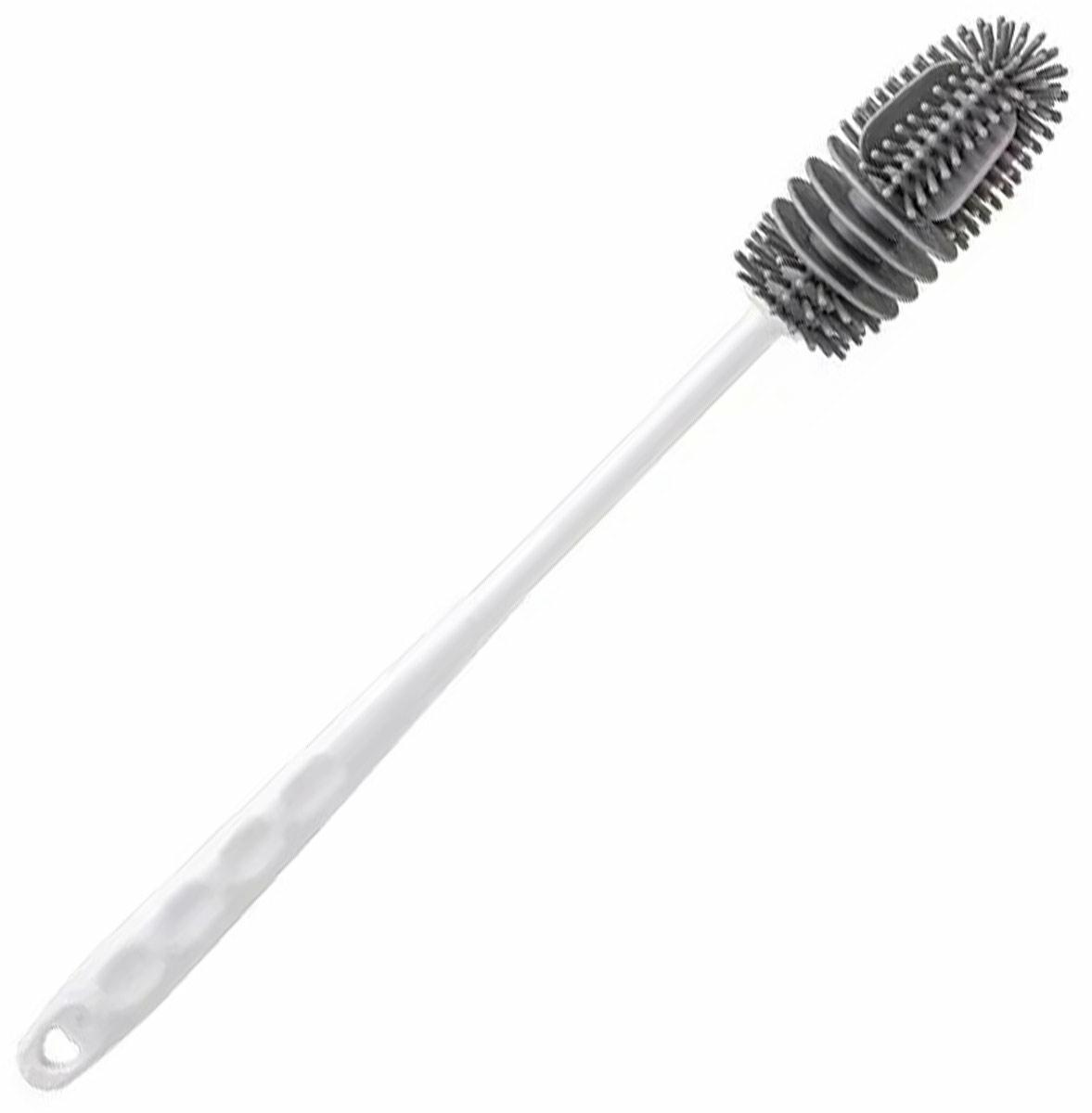 Silikona Pudeļu Tīrīšanas Birste 31сm, Balts | Silicone Brush For Washing Bottles White