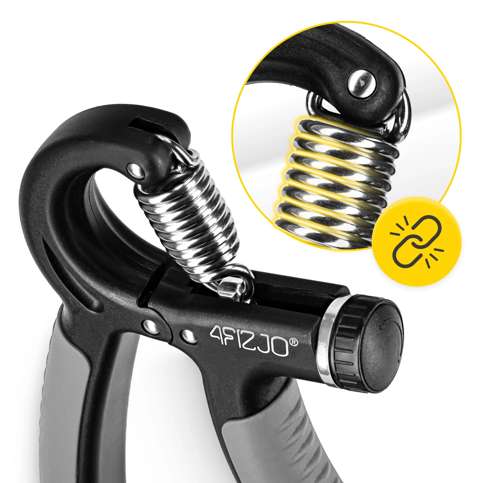 4Fizjo regulējams plaukstas espanders 10-40 kg, pelēks