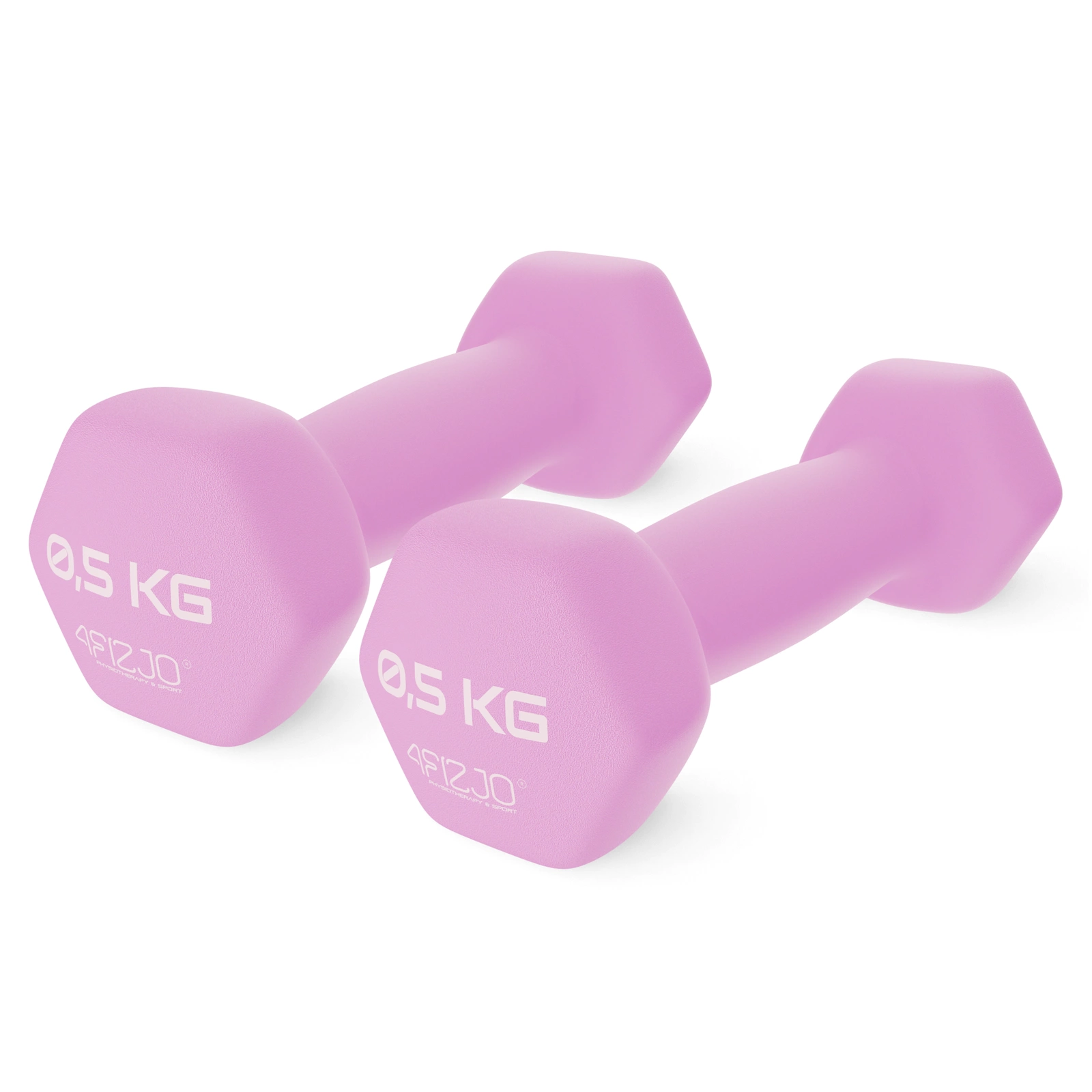 4Fizjo Vinila Hanteles Fitnesam Aerobikai 2 x 0.5kg, Rozā | Vinyl Dumbbells for Fitness