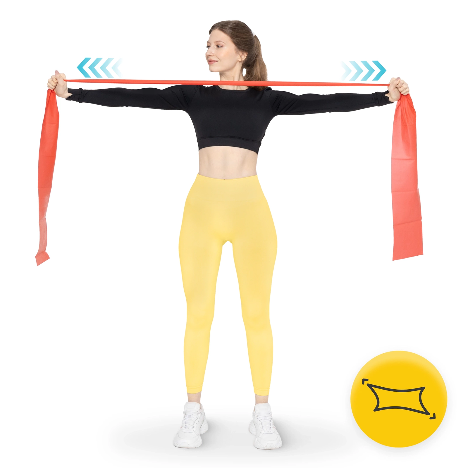 4Fizjo FLAT BAND rehabilitācijas lente 2-4 kg, sarkana