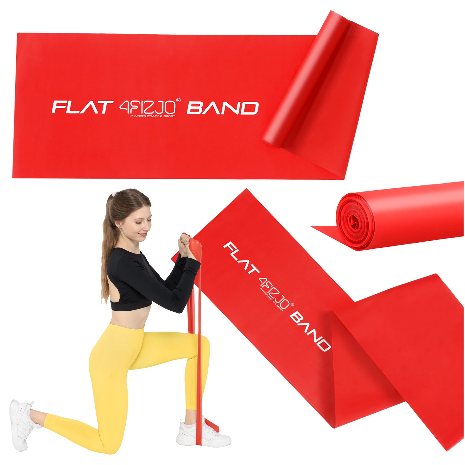 4Fizjo FLAT BAND rehabilitācijas lente 2-4 kg, sarkana