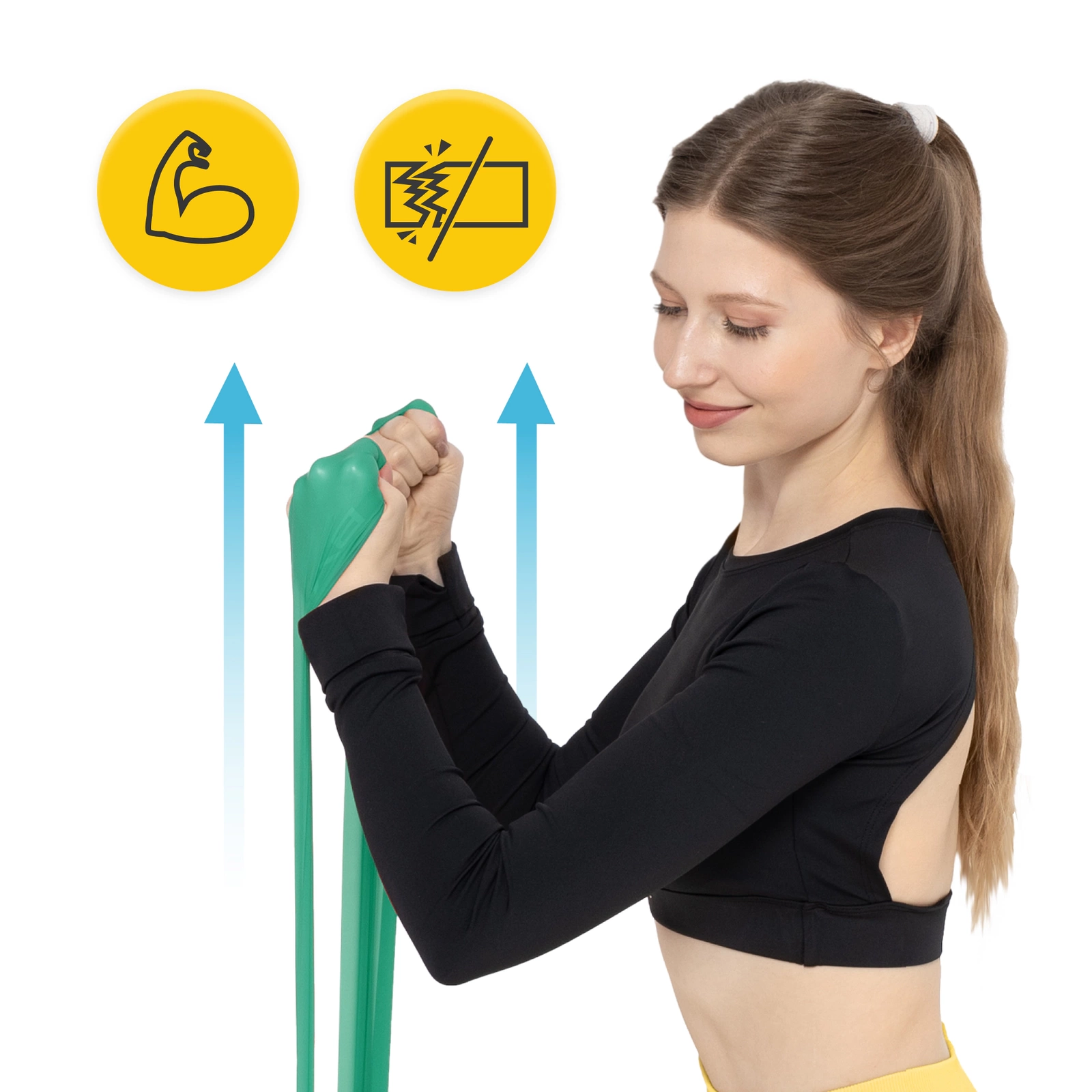 4Fizjo FLAT BAND rehabilitācijas lenta, 5-8 kg, 2 m, zaļa