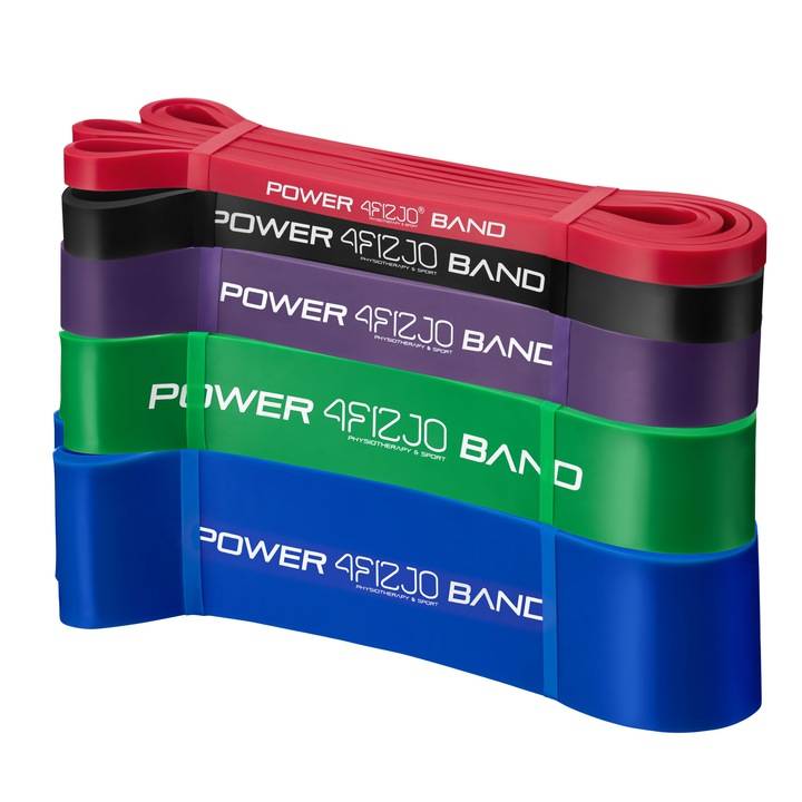 4Fizjo Power Band pretestības gumiju komplekts, 5 gab.