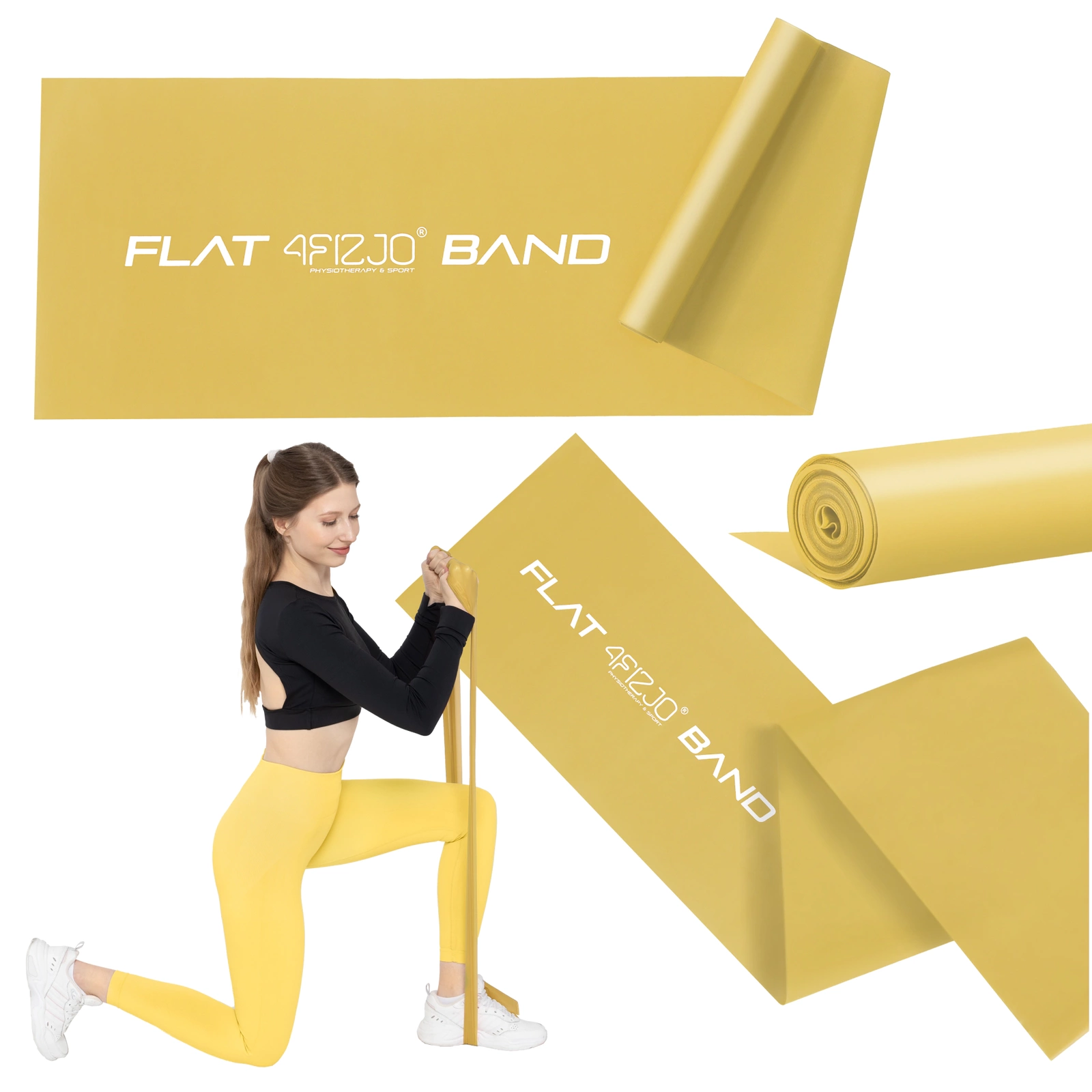 4Fizjo Flat Band rehabilitācijas lente 25-35 kg, 2 m, zelta
