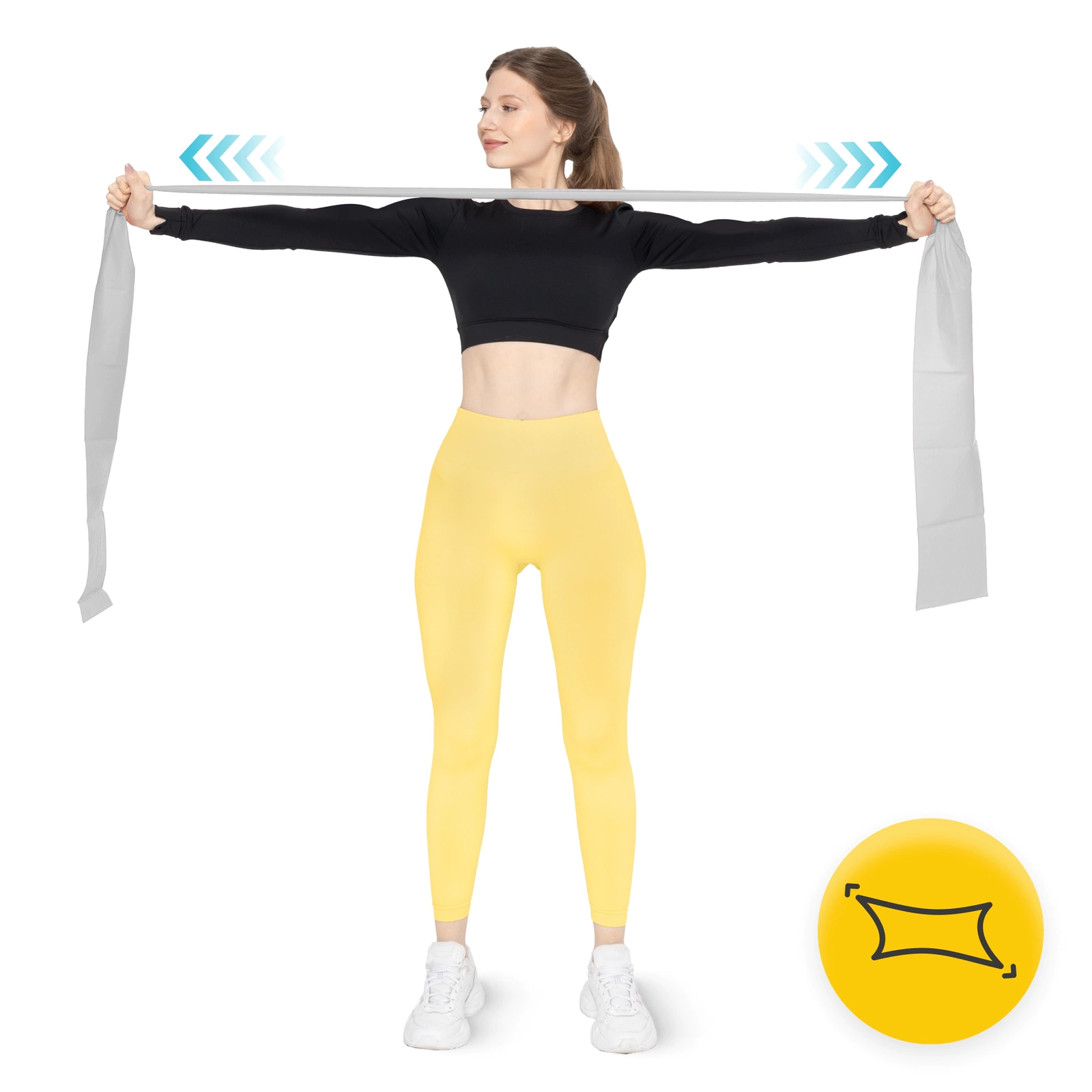 4Fizjo Flat Band rehabilitācijas pretestības gumija, 15-25 kg, sudraba