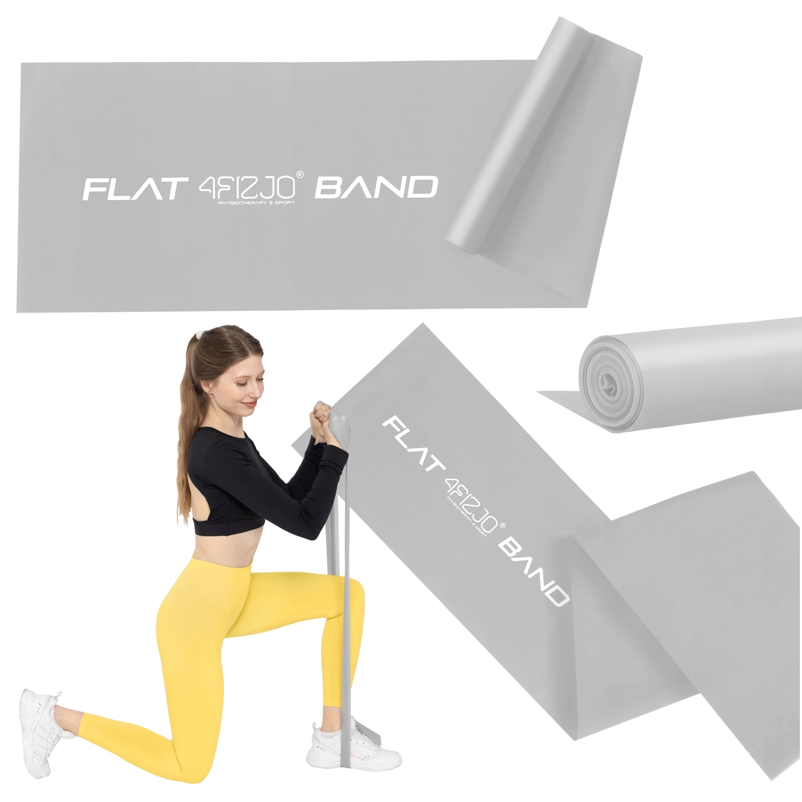 4Fizjo Flat Band rehabilitācijas pretestības gumija, 15-25 kg, sudraba