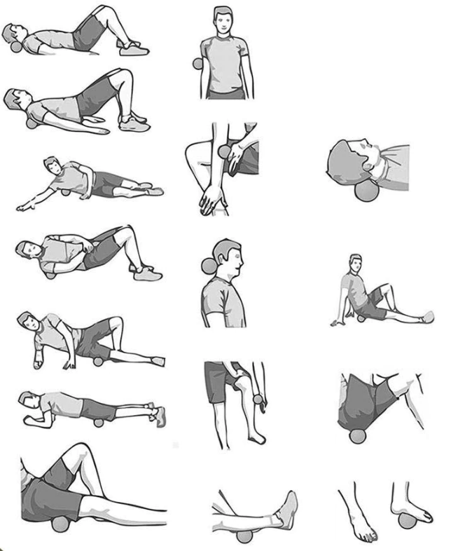 4FIZJO Masāžas Kustību Bumba Pēctraumu Terapijai, Muskuļu Relaksācijai, Rehabilitācijai - 8cm, Melns/Zaļš |...