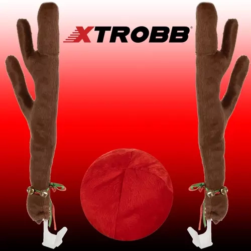 Ziemassvētku Jaungada Auto Rotājums Brieža Ragi un Deguns | Decoration for Car Reindeer Antlers and Nose
