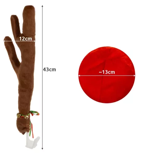 Ziemassvētku Jaungada Auto Rotājums Brieža Ragi un Deguns | Decoration for Car Reindeer Antlers and Nose