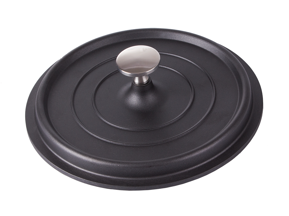 Lietā alumīnija katls-cepeštrauks ar vāku, 2L, non-stick, indukcijai