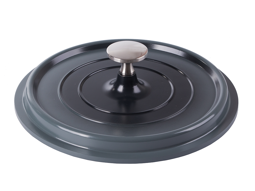 Sautējamais katls ar vāku 2 l, indukcijai, gāzei, non-stick, pelēks