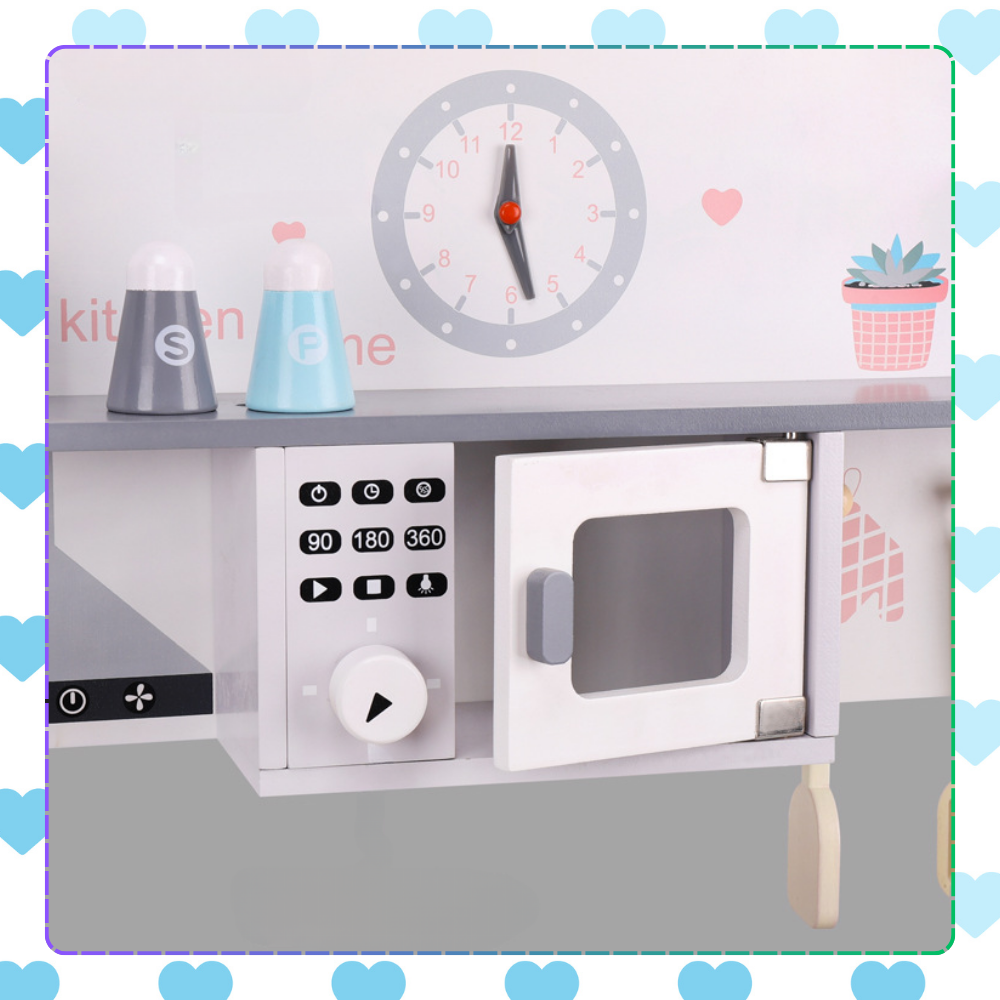 Liela koka rotaļu virtuve bērniem ar piederumiem KZ1213