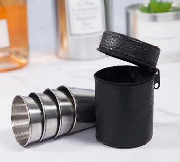 Nerūsējošā tērauda ceļojumu glāzīšu komplekts 6 gab. 30ml