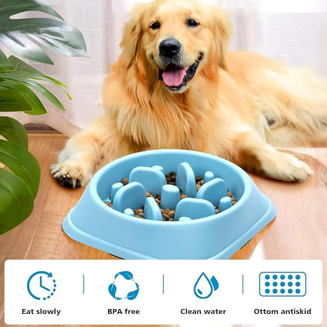 Lēnās Ēšanas Mīksta Silikona Puzles Bļoda Suņiem un Kaķiem, 17,5x4,5cm | Slow-Feed Soft Silicone Puzzle Bowl