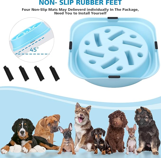 Lēnās Ēšanas Mīksta Silikona Puzles Bļoda Suņiem un Kaķiem, 17,5x4,5cm | Slow-Feed Soft Silicone Puzzle Bowl