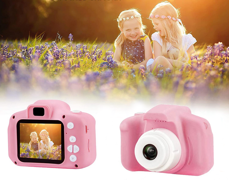 Bērnu Mini Fotoaparāts Digitālā Kamera ar Spēlēm Vienradzis, 1080P, Rozā | Children HD Digital Camera