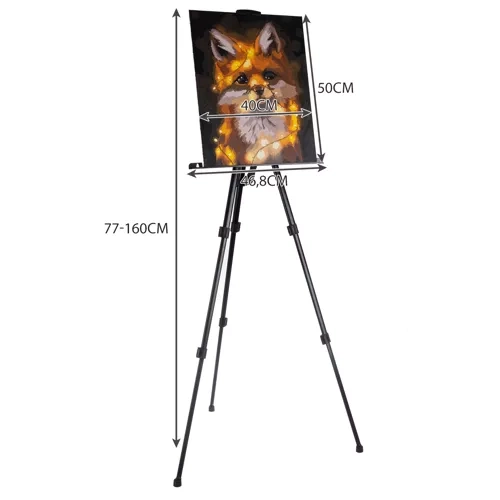 Molberts Mākslinieku Statīvs Zīmēšanai Gleznošanai un Izstādei ar Somu | Art Easel Stand for Painting and Display
