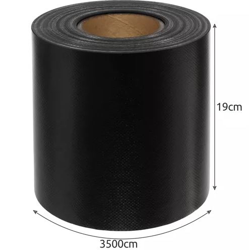 Lente (lamiles) pītajiem un paneļu žogiem, Privātuma ekrāns balkonam un terasei - 19cm x 35m, Antracīts | PVC...