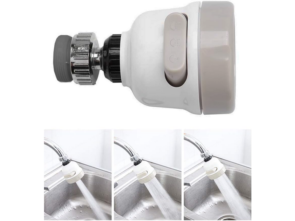 Ūdens taupīšanas aerators krānam 3-in-1, krēmkrāsas