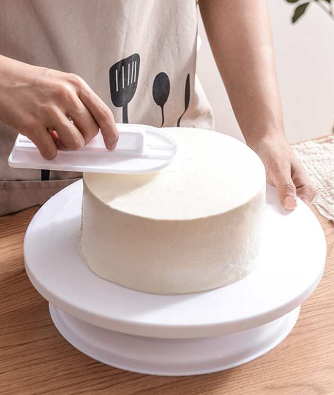 Konditorejas lāpstiņa kūku dekorēšanai, balta